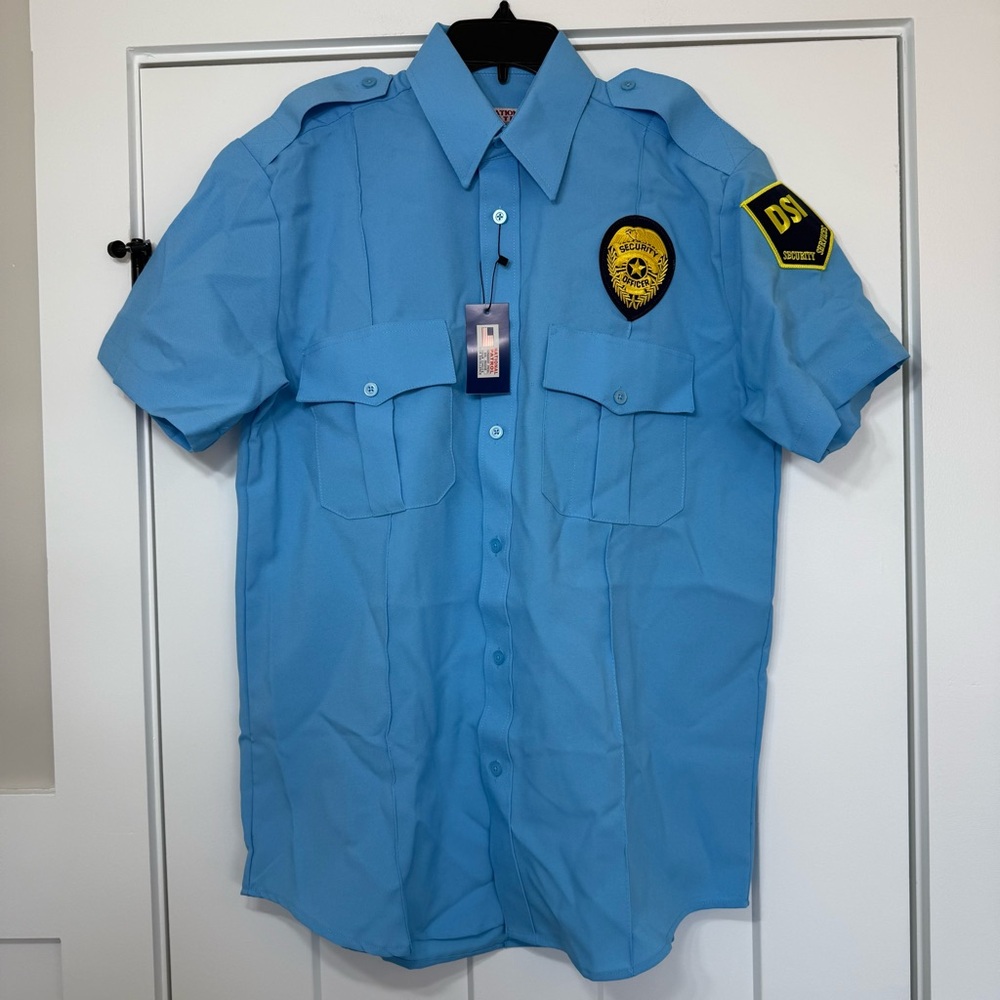 National Patrol Security Officer DSI Uniform Polyester Light Blue Size 15-15 1/2